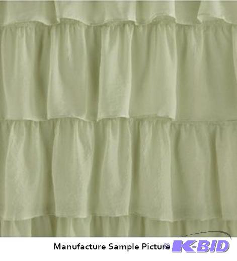 Gypsy Shower Curtain - Green - Layers of gath...