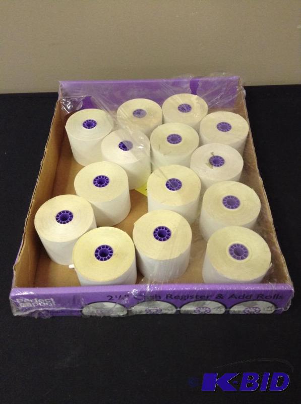 lot 26 image: 2 14 Two Part Cash Register Tape