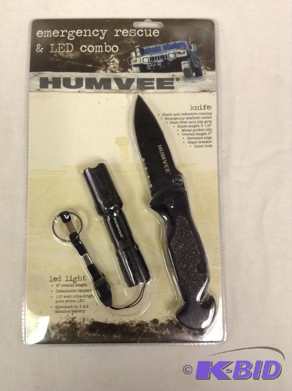 lot 28 image: Humvee Emergency Resue & LED Knife & Light