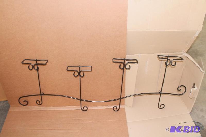 Black Ornamental Metal Shelving