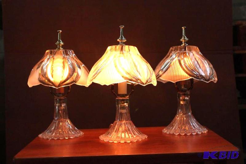 3 Glass Lamps