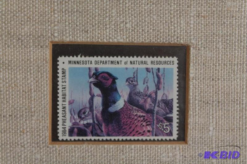 1984 MN DNR Pheasant Stamp Print Isack s Estate 198c K BID