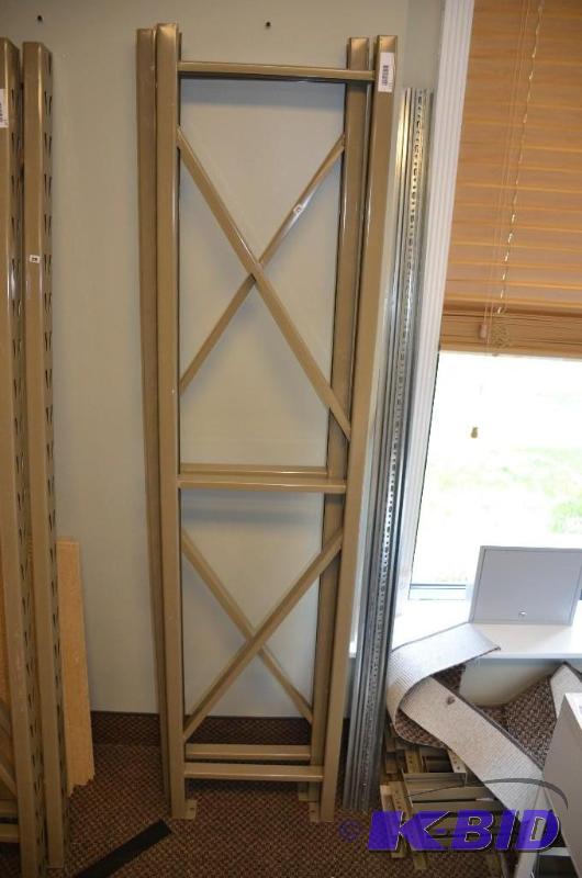 lot 117 image: Metal shelving rack. 17&quotx72"...