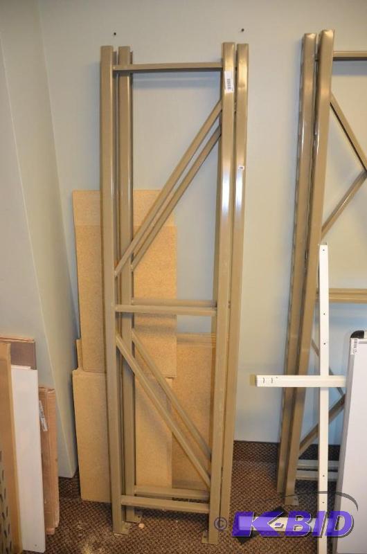 lot 118 image: Metal shelving rack. 17&quotx72"...