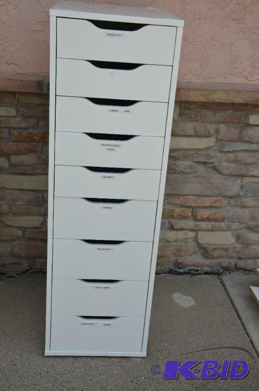lot 127 image: Ikea 9 drawer cabinet 14&quotx19&quotx46&qu...