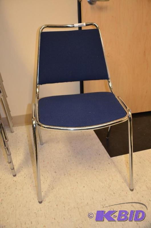 lot 136 image: 10 blue Stackable chairs...