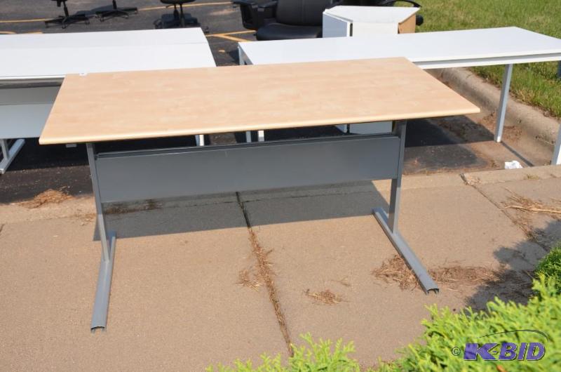 lot 159 image: Heavy duty office table 29x 54 12 x 28...