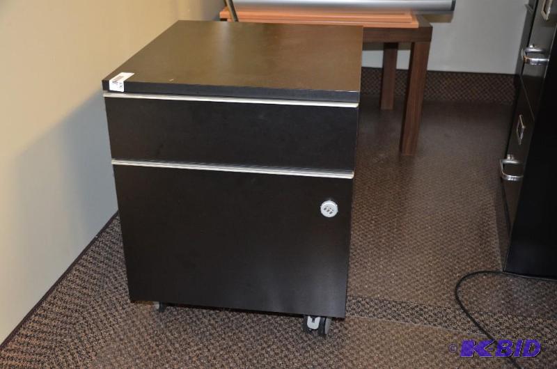 lot 172 image: Black rolling file cabinet 19x20x18...