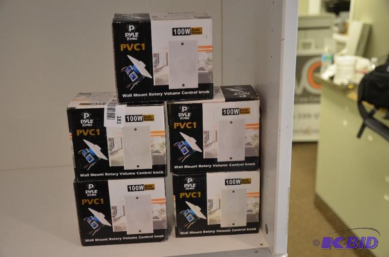 lot 181 image: 5 Pyle Home PVC1 wall mount rotary volume con...