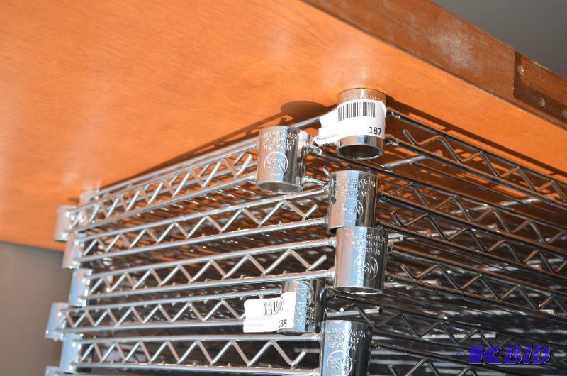 lot 187 image: 1 four shelf NSF Whalen storage metal rack u...