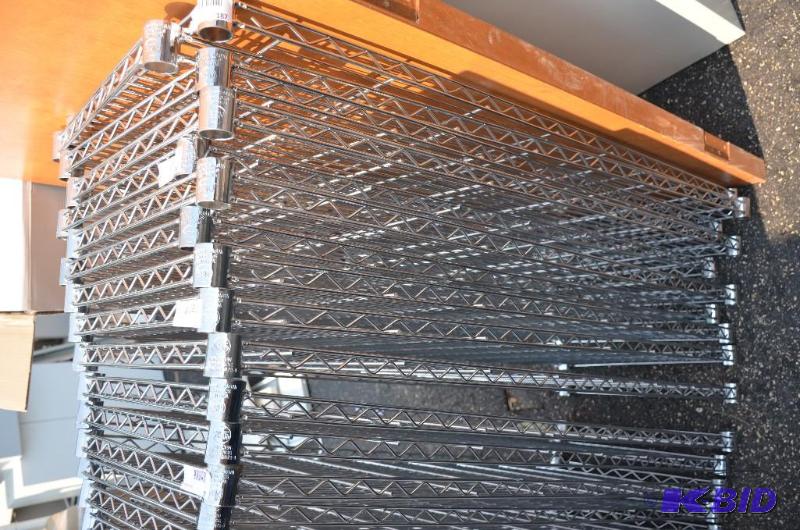 lot 188 image: 1 four shelf NSF Whalen storage metal rack un...