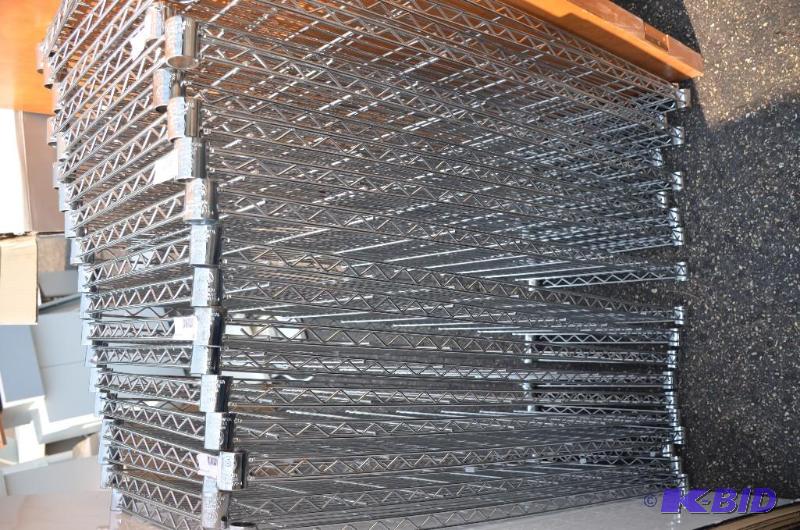 lot 189 image: 1 four shelf NSF Whalen storage metal rack un...