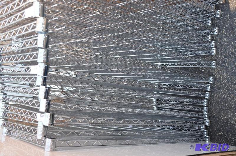 lot 190 image: 1 four shelf NSF Whalen storage metal rack un...