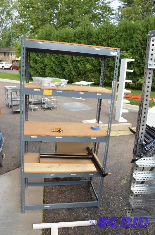 lot 195 image: Metal shelf -5 shelves. 18&quotx36&quotx72&...
