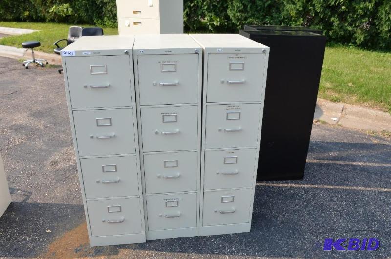 lot 212 image: 3 HON filing cabinets 15x26 12 x 52...