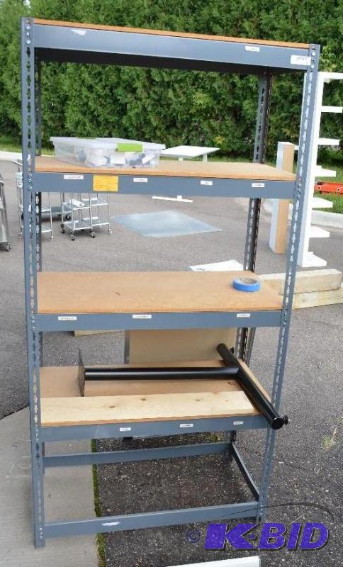 lot 220 image: Metal shelf -5 shelves. 18&quotx36&quotx72&...