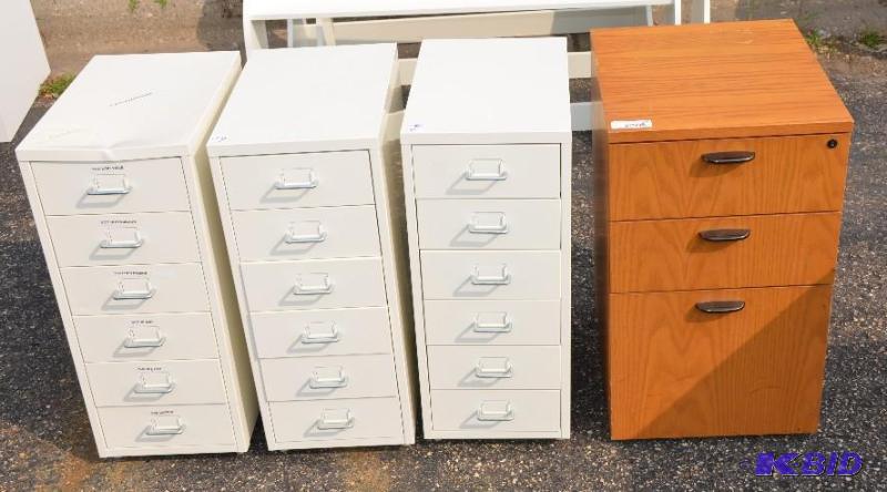 lot 223 image: 3 filing cabinets 16x11x27 and 16x18 12 x 27...