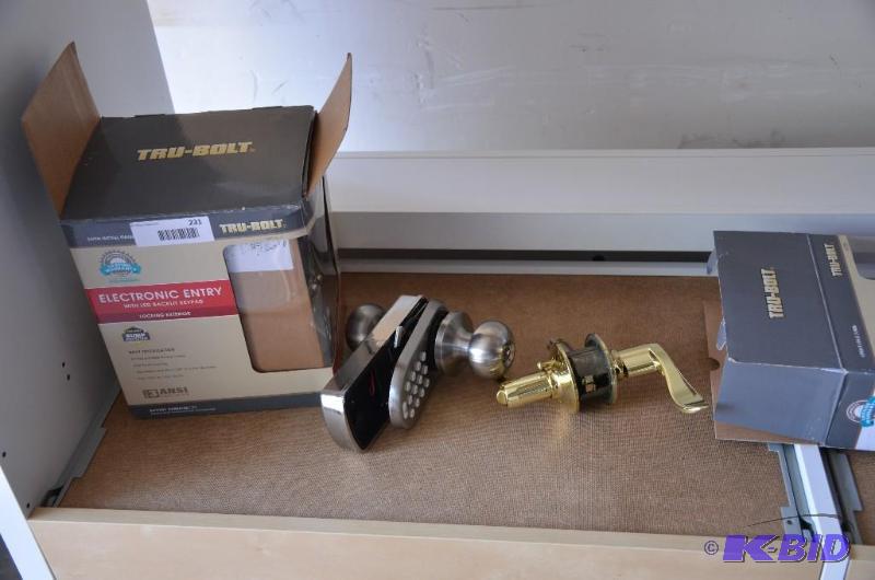 lot 231 image: TRU-BOLT Electronic Entry with LED back lit k...
