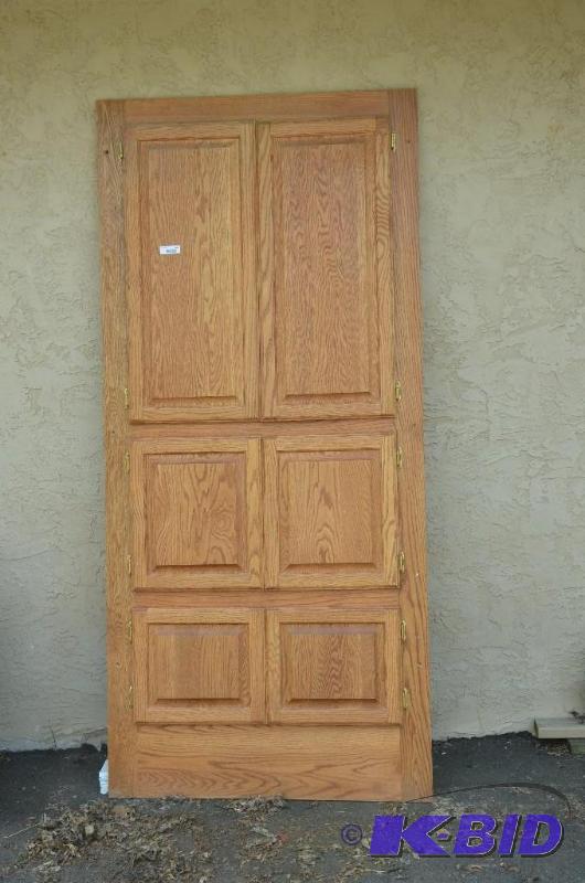 lot 240 image: Oak Cabinet face for covering electrical pane...