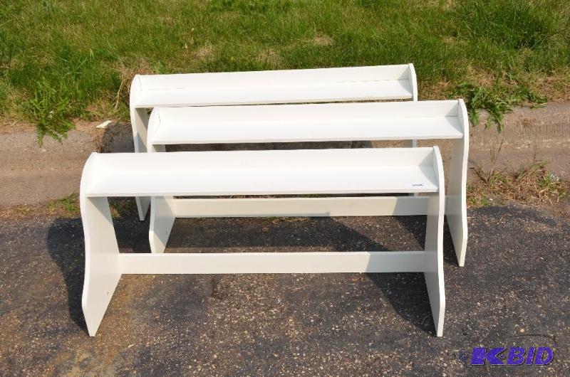 lot 252 image: 3 Desktop hutch units for any type of desk...