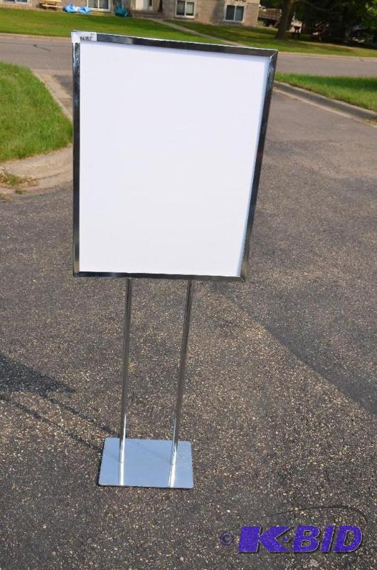 lot 257 image: 2 signs Lighted sign, and sign on metal stan...