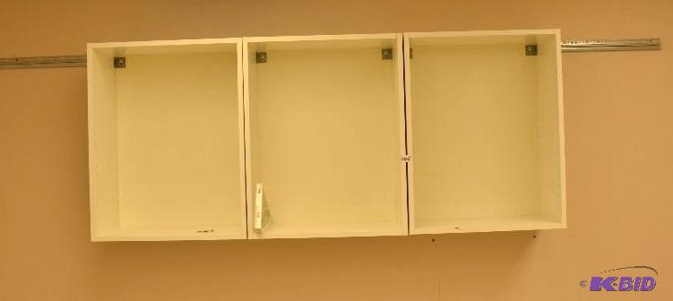 lot 273 image: 3 IKEA wall built shelves 24 x 30 12x 12 ind...