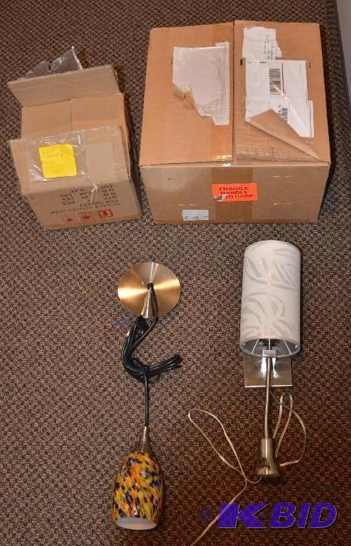 lot 279 image: 2 new in box&nbspHampstead lighting lamps on...