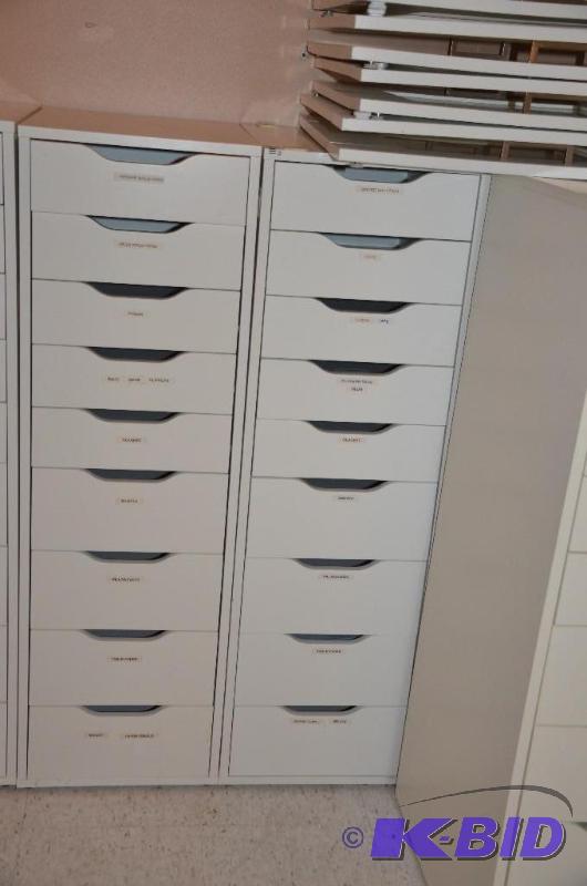 lot 71 image: Ikea 2 Storage drawers 14x19x46...