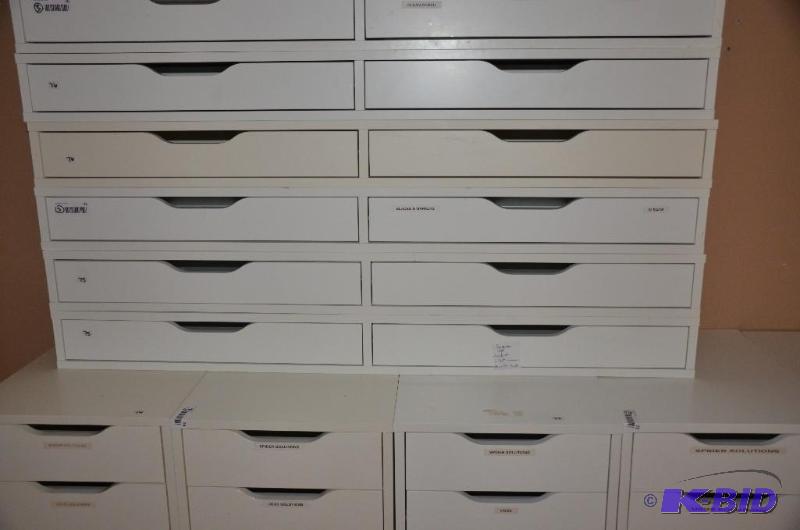 lot 75 image: Ikea 3 storage drawers 4 12x11x47...