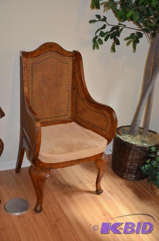 Awesome hand painted and wicker backed and si...