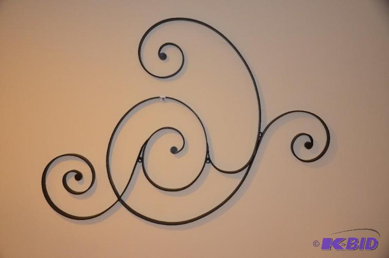 Decorative modern wrought iron wall art. Appr...