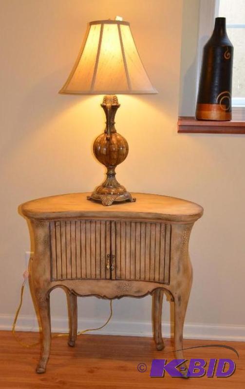 Six drawer sitting room table with recessed f...