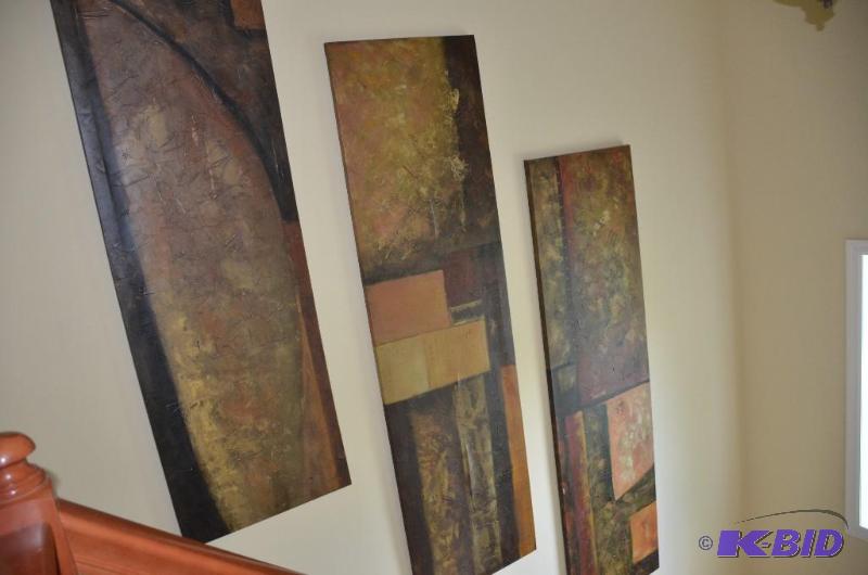 Three oil on canvas - size is 20 x 72. Center...