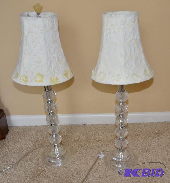 Two decorative lamps approx 18&quot tall...