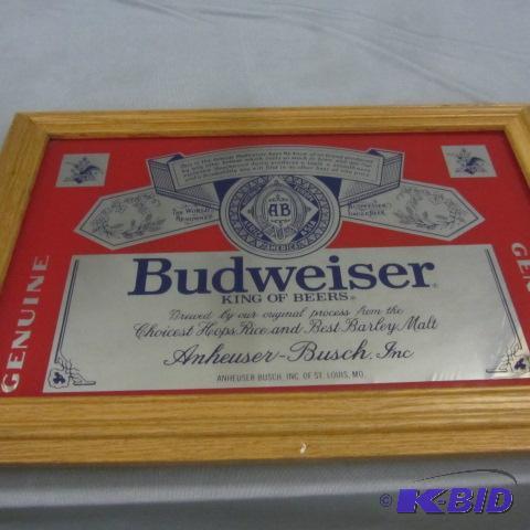 lot 114 image: Vintage Budweiser Mirror