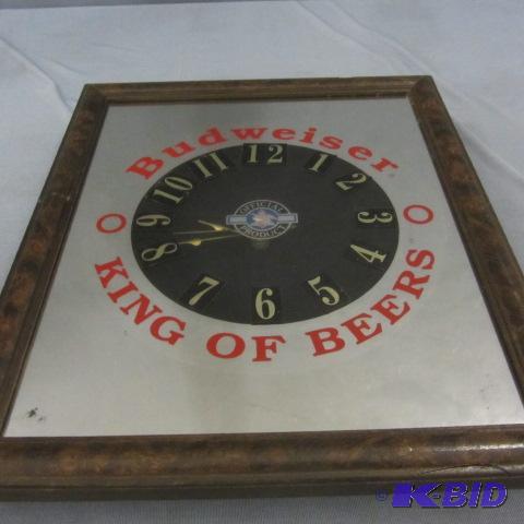 lot 115 image: Budweiser Clock, King Of Beers