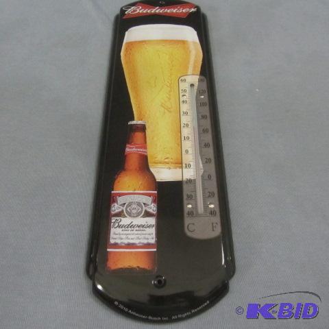 lot 117 image: Budweiser Tin Thermometer