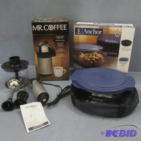 lot 144 image: Casserole, Airpot, Blender