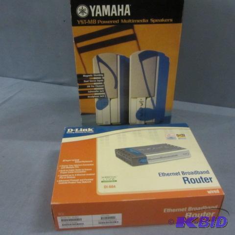 lot 199 image: Yamaha Speakers, Router