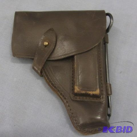 lot 20 image: WWII Leather Holster, Cleaning Rod