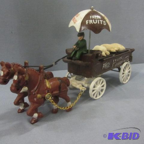 lot 209 image: Cast Iron Vegetable Wagon