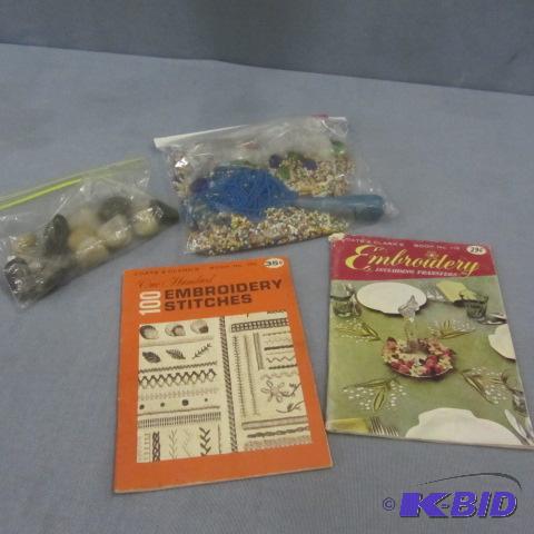 lot 238 image: Craft Beads, Rocks, Books