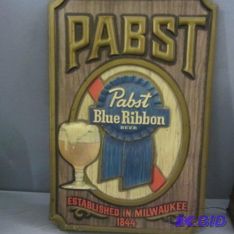lot 52 image: Pabst Blue Ribbon Sign
