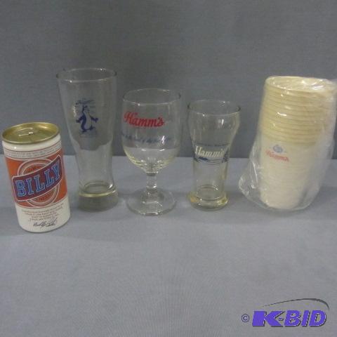 lot 60 image: Hamms Glasses, Billy Beer