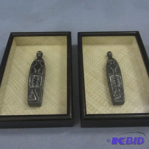 lot 66 image: African Ebony Man, Woman, Kenya