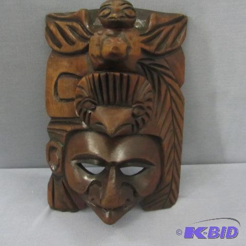 lot 67 image: Tiki Wood Tribal Mask