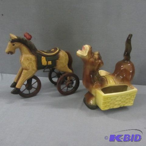 lot 90 image: McCoy Donkey, Wood Horse