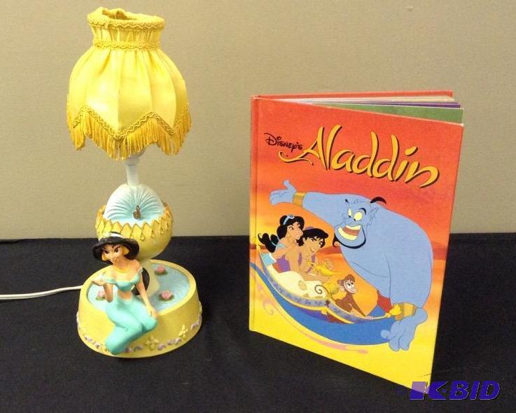 lot 1 image: Disney Aladdin Lamp & Book