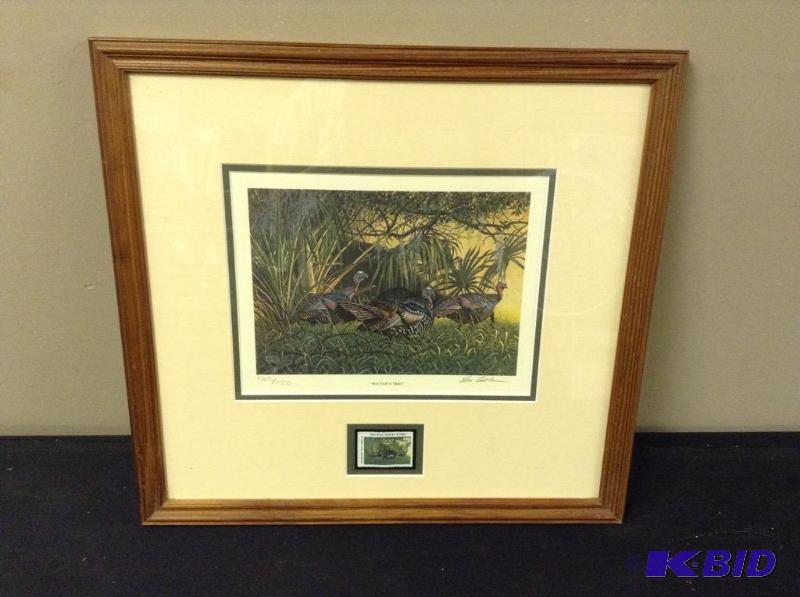 lot 48 image: Lee Cable Sultans Trio w Wild Turkey Stamp