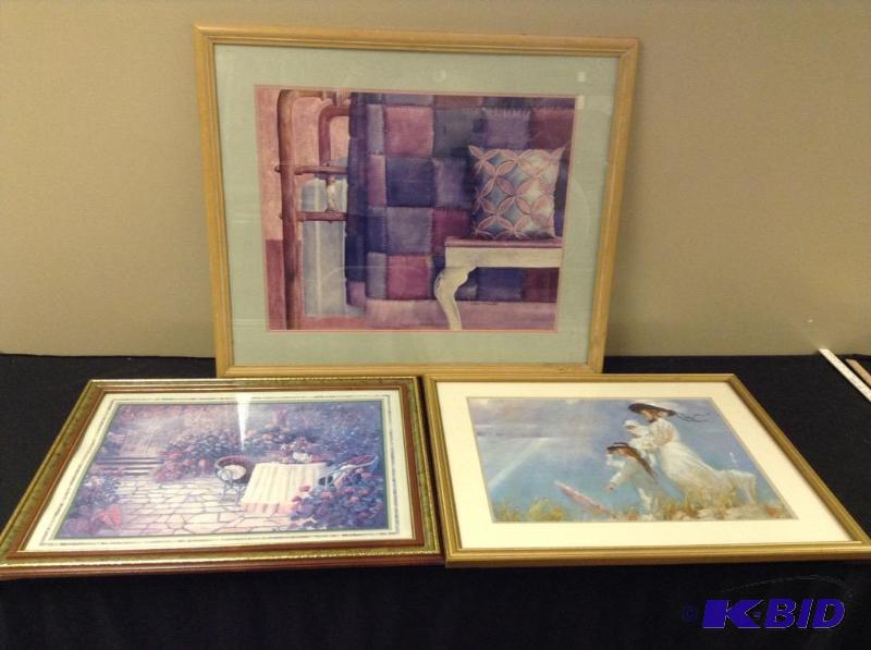 lot 56 image: 3 Framed Fantasy Type Prints